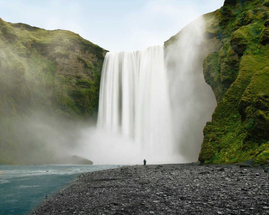 водоспад ісландія річка скогафосс