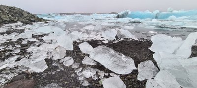 асберги на пляжі Ісландія