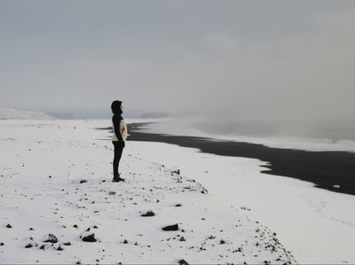 зимова ісландія чорний пляж